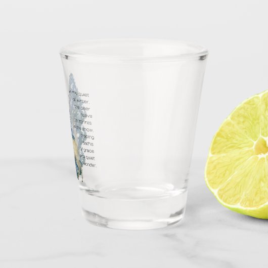 Im Schnee Verlassen Hirschfußabdrücke Schnapsglas (Rechts)