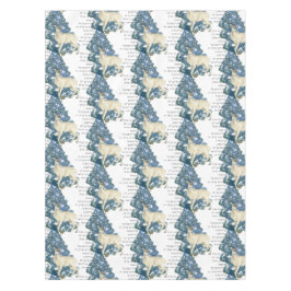 Im Schnee Verlassen Hirschfußabdrücke Tischdecke