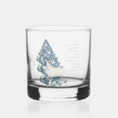 Im Schnee Verlassen Hirschfußabdrücke Whiskyglas (Vorderseite)