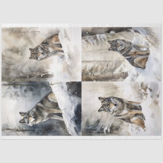 Im Schneeband 1 Decoupage Paper Seidenpapier (Vorderseite)