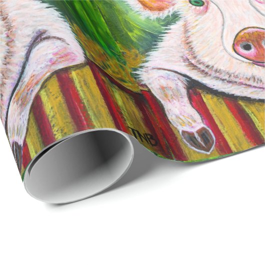 Im Schwein-Stift Geschenkpapier (Rolleneckpunkt)