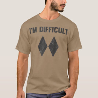 Im schwierigen Double Black Diamond Ski Snowboard T-Shirt