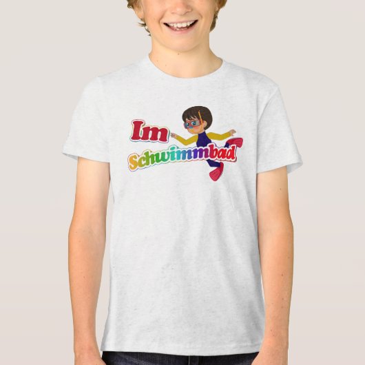 Im Schwimmbad Tri-Blend Shirt (Vorderseite)