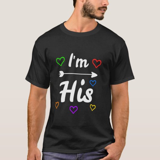 Im Seine Hes Mine Gay Pride Lgbt Couple T-Shirt (Vorderseite)