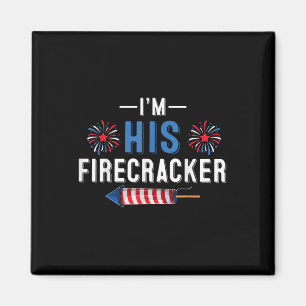 Im seinem Firecracker 4. Juli Usa Patriotic Coupl Magnet