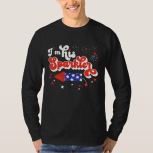 Im seinem Sparkler 4. Juli Feuerwerke Matching Cou T-Shirt