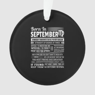 Im September geboren Jungfrau lustiges Geburtstags Ornament