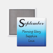 Im September geboren Magnet (Vorderseite/Rückseite)
