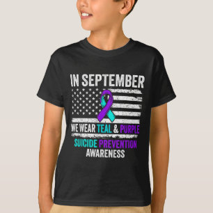 Im September Trage Teal Purple Selbstmordpräventio T-Shirt