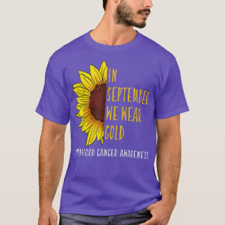 Im September tragen Gold Childhood Cancer Awarenes T-Shirt