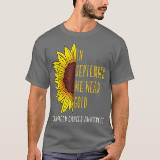 Im September tragen Gold Childhood Cancer Awarenes T-Shirt