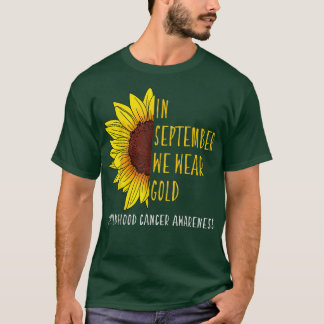 Im September tragen Gold Childhood Cancer Awarenes T-Shirt