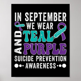 Im September tragen Sie Türkis Lila zur Suizidpräv Poster