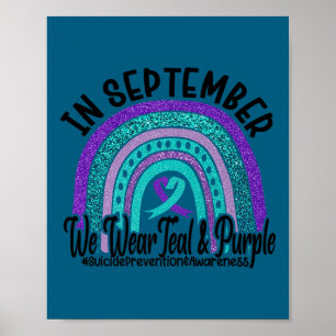 Im September tragen Sie Türkis und Lila Regenbogen Poster