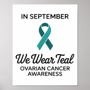 Im September tragen wir Aquamarin für Ovarialkarzi Poster