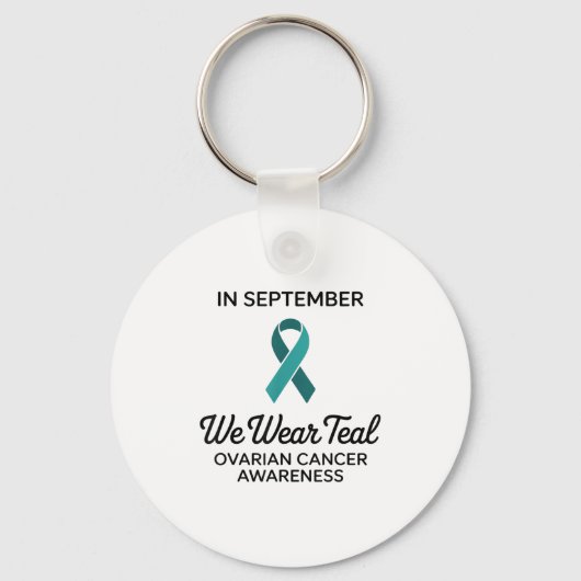Im September tragen wir Aquamarin für Ovarialkarzi Schlüsselanhänger (Vorderseite)