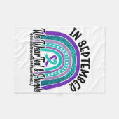 Im September tragen wir Aquamarine Lila Suizidpräv Fleecedecke (Vorderseite (Horizontal))