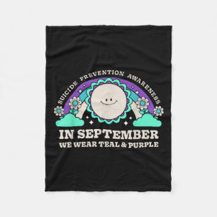 Im September tragen wir Aquamarine Lila Suizidpräv Fleecedecke