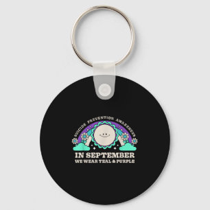 Im September tragen wir Aquamarine Lila Suizidpräv Schlüsselanhänger