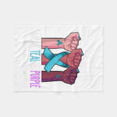 Im September tragen wir Aquamarine und Lila Selbst Fleecedecke (Vorderseite (Horizontal))