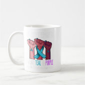 Im September tragen wir Aquamarine und Lila Selbst Kaffeetasse (Links)