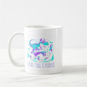 Im September tragen wir Aquamarine und Lila T-Rex Kaffeetasse (Links)