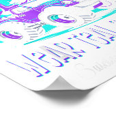 Im September tragen wir Aquamarine und Lila T-Rex Poster (Ecke)