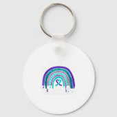 Im September tragen wir Aquamarinen &amp; Lila Sel Schlüsselanhänger (Vorderseite)