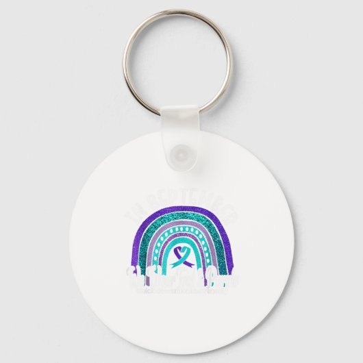 Im September tragen wir Aquamarinen &amp; Lila Sel Schlüsselanhänger (Vorderseite)