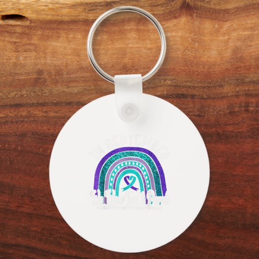 Im September tragen wir Aquamarinen &amp; Lila Sel Schlüsselanhänger (Vorderseite)