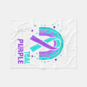 Im September tragen wir Aquamarinen Lila Ribbon-Su Fleecedecke (Vorderseite (Horizontal))