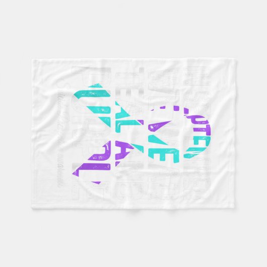 Im September tragen wir Aquamarinen Lila Ribbon-Su Fleecedecke (Vorderseite (Horizontal))
