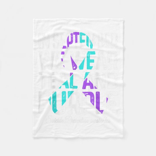 Im September tragen wir Aquamarinen Lila Ribbon-Su Fleecedecke (Vorderseite)