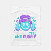 Im September tragen wir Aquamarinen Lila Ribbon-Su Fleecedecke (Vorderseite)