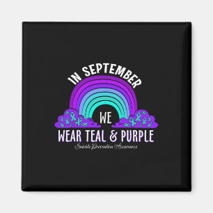 Im September tragen wir Aquamarinen Lila Ribbon-Su Magnet
