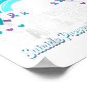 Im September tragen wir Aquamarinen Lila Ribbon-Su Poster (Ecke)