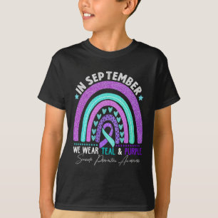 Im September tragen wir Aquamarinen Lila Ribbon-Su T-Shirt
