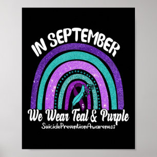 Im September tragen wir Aquamarinen und Lila Regen Poster