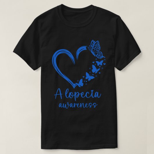 Im September tragen wir Blue Alopecia Awareness Mo T-Shirt (Design vorne)