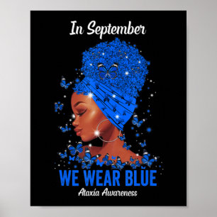 Im September tragen wir Blue for Ataxia Awareness Poster