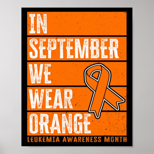 Im September tragen wir das Bewusstsein für Orange Poster (Vorne)