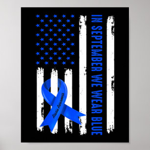 Im September tragen wir das blaue Band Ataxia Bewu Poster