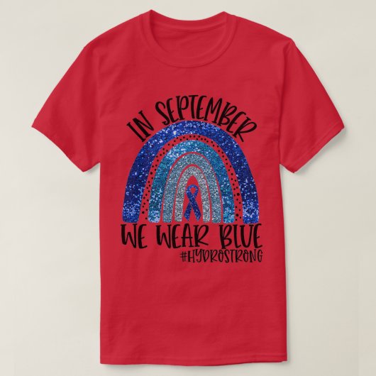 Im September tragen wir das blaue Hydrocephalus-Be T-Shirt (Design vorne)