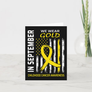 Im September tragen wir das Gold Flag Kinderkrebs Karte