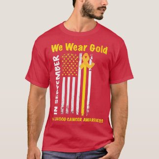 Im September tragen wir das Gold Flag Kinderkrebs  T-Shirt