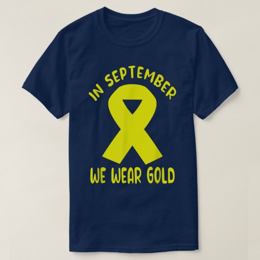 Im September tragen wir ein goldenes Krebsgeschenk T-Shirt (Design vorne)