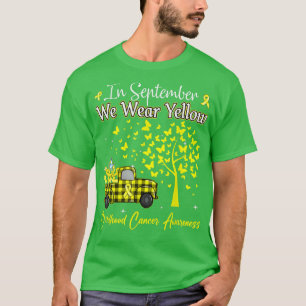 Im September tragen wir Gelbe LKW-Schmetterlingski T-Shirt