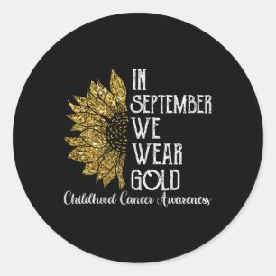 Im September tragen wir Gold 1 Runder Aufkleber
