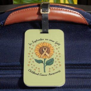 Im September tragen wir Gold - Bewusstsein für Kin Gepäckanhänger