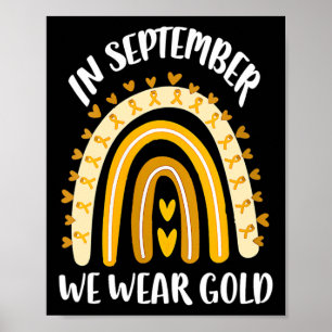 Im September tragen wir Gold - Bewusstsein für Kin Poster
